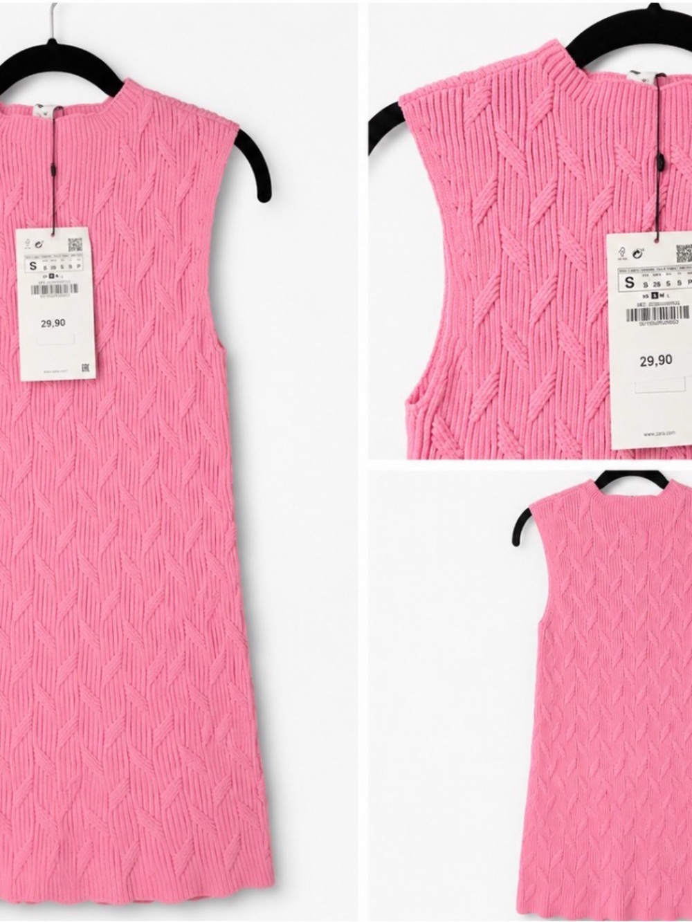 Sleeveless Pink Cable Knit shirt/vest nwt